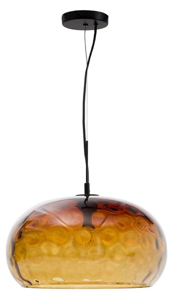 Szklana lampa wisząca w bursztynowym kolorze ze szklanym kloszem ø 40 cm Balma – Kave Home