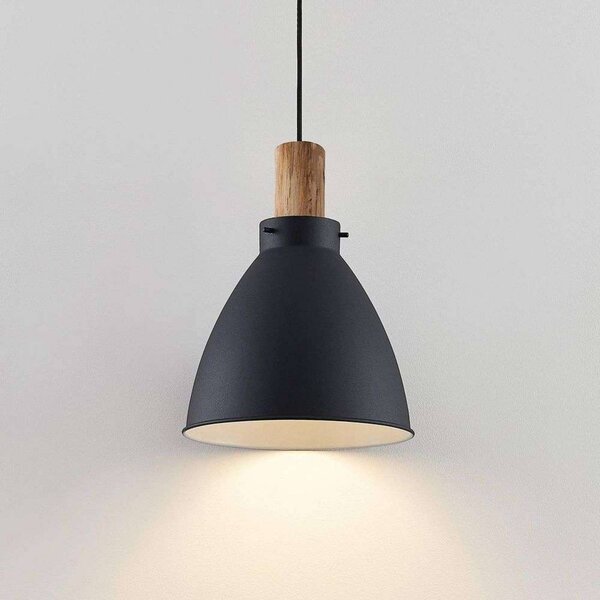 Lampa wisząca Trebale Lindby, możliwość ściemniania, czarny, salon / jadalnia, metal, skandynawski