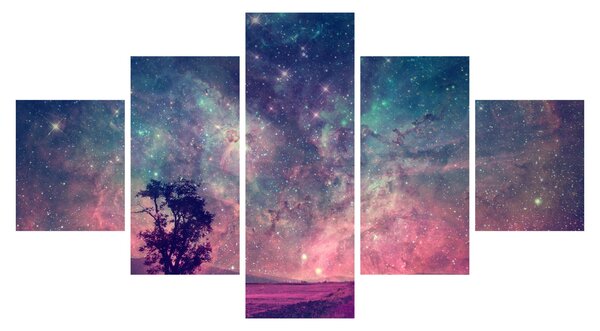 Obraz - Nieziemskie nocne niebo (125x70 cm)