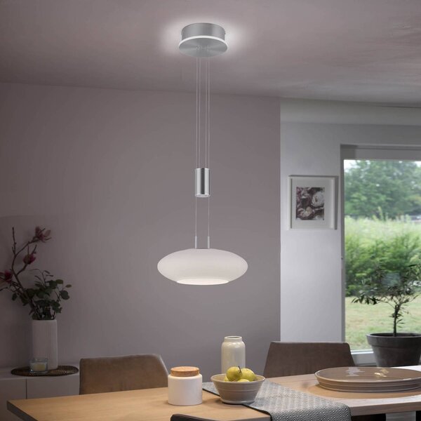 Q-Smart-Home Inteligentna lampa wisząca Q-Etienne, możliwość ściemniania, aluminiowy / szary / cynkowy, salon / jadalnia, metal, nowoczesny