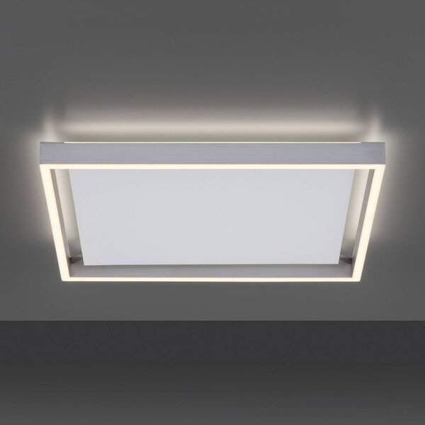 Q-Smart-Home Inteligentna lampa sufitowa Q-Kaan, możliwość ściemniania, aluminiowy / szary / cynkowy, salon / jadalnia, aluminium, nowoczesny