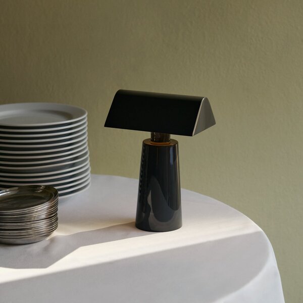 Lampa Stołowa &Tradition, Caret MF1, ściemnialny, szary, salon, metal, design