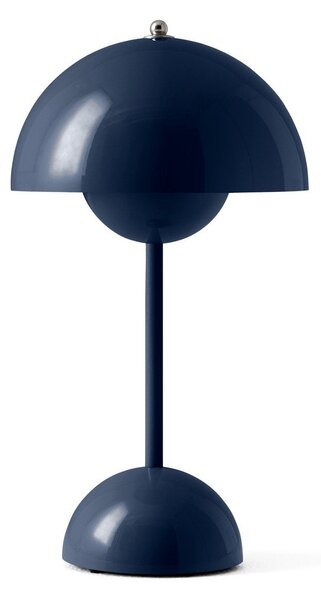 Lampa Stołowa &Tradition, Flowerpot VP9, ściemnialny, niebieski, salon, tworzywo sztuczne, design