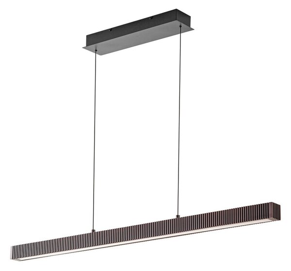 Lampa Wisząca Lucande, Emara, ściemnialny, drewniany, jadalnia, drewno, design