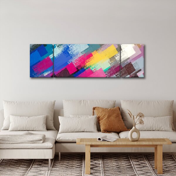 Obraz - Kolorowe pociągnięcia pędzlem (170x50 cm)