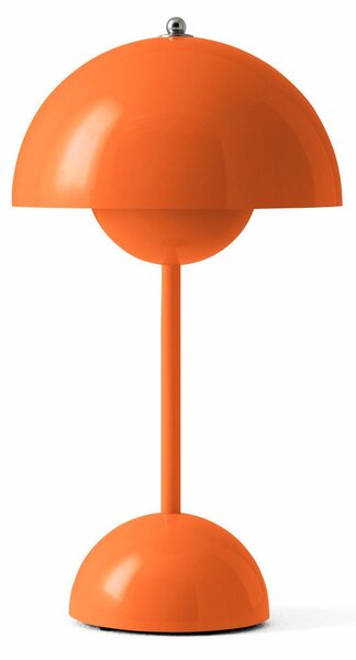 Lampa Stołowa &Tradition, Flowerpot VP9, ściemnialny, pomarańczowy, salon, tworzywo sztuczne, design