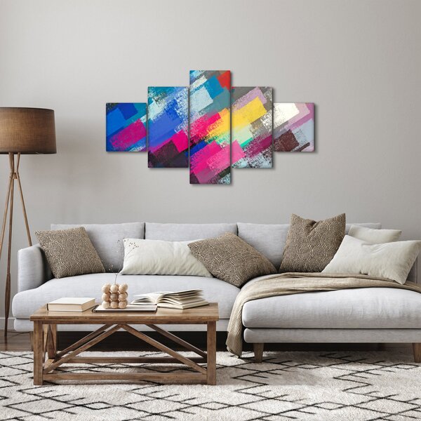 Obraz - Kolorowe pociągnięcia pędzlem (125x70 cm)