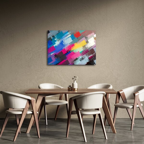 Obraz - Kolorowe pociągnięcia pędzlem (70x50 cm)