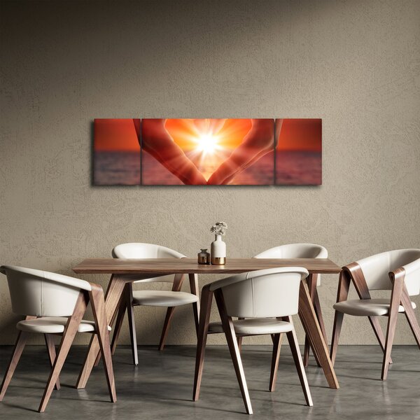 Obraz - Słońce w sercu (170x50 cm)