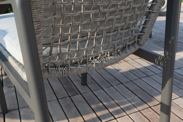 Zestaw mebli ogrodowych dla 6 osób VELORA DINING Grey - BJORKKA