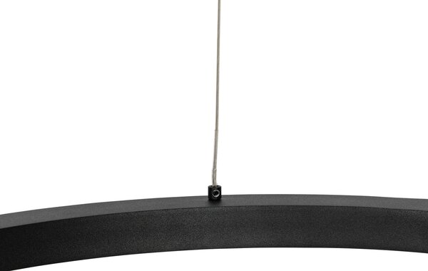 Inteligentna lampa wisząca czarna 60 cm w komplecie z LED i RGBW - Girello