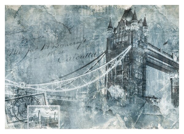 Obraz - Tower Bridge w chłodnych odcieniach (70x50 cm)