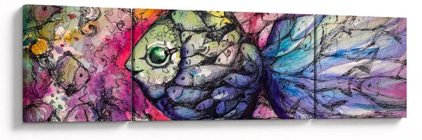 Obraz - Kolorowa rybka (170x50 cm)