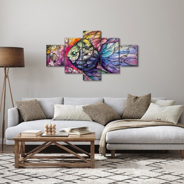 Obraz - Kolorowa rybka (125x70 cm)