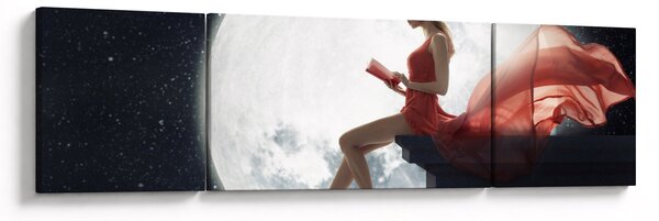 Obraz - Kobieta w świetle księżyca (170x50 cm)