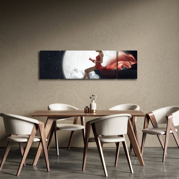 Obraz - Kobieta w świetle księżyca (170x50 cm)