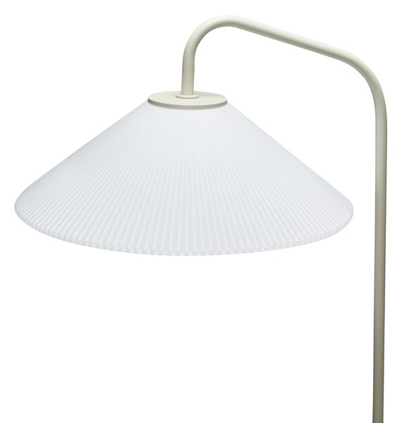 Kremowa lampa stojąca ze szklanym kloszem (wysokość 158 cm) Solid – Hübsch