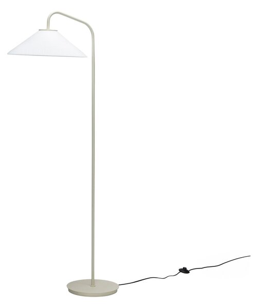 Kremowa lampa stojąca ze szklanym kloszem (wysokość 158 cm) Solid – Hübsch
