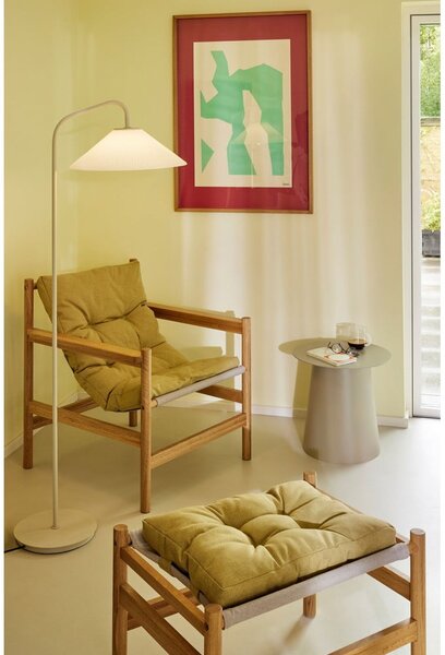 Kremowa lampa stojąca ze szklanym kloszem (wysokość 158 cm) Solid – Hübsch