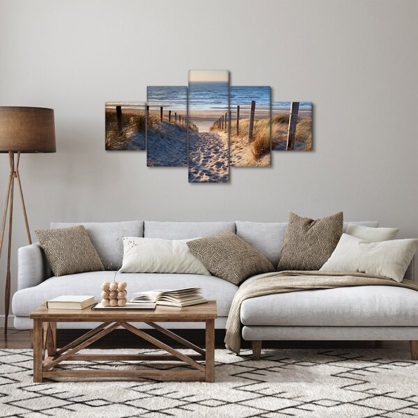 Obraz - Droga na plażę Morza Północnego, Holandia (125x70 cm)