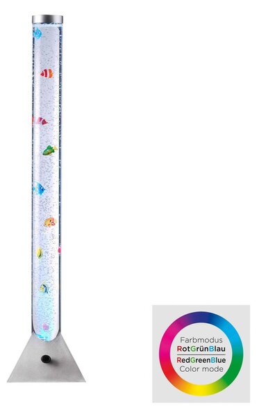 JUST LIGHT. GmbH Kolumna wodna Ava z diodami LED i rybkami, 120cm AVA, przezroczysty / transparentny, salon / jadalnia, tworzywo sztuczne, nowoczesny