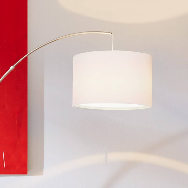 Brilliant Lampa łukowa - lampa stojąca CLARIE, aluminiowy / szary / cynkowy, salon / jadalnia, metal, nowoczesny