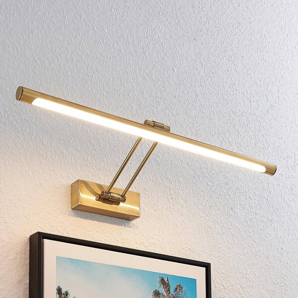 Oświetlenie obrazów LED Lucande Dimitrij, mosiądz, metal, 54cm Dimitrij, brązowy / mosiężny, salon / jadalnia, metal, antyczny