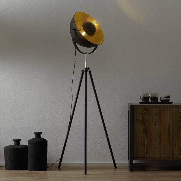 Globo Lampa stojąca Lenn, czarny, salon / jadalnia, metal, nowoczesny