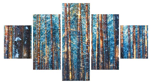 Obraz - Zimowy las (125x70 cm)
