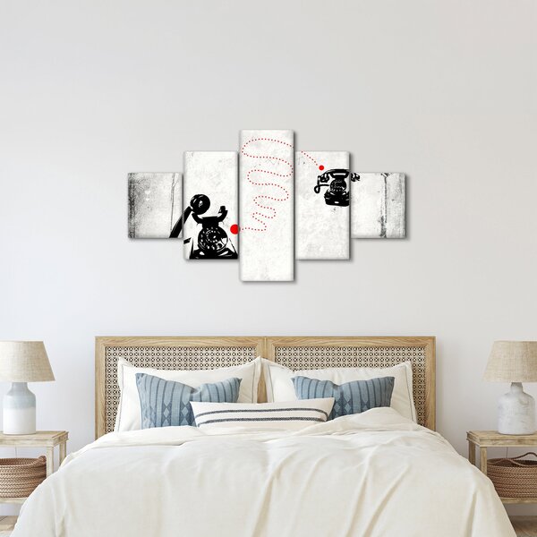 Obraz - Rysunek telefonu w stylu Banksy (125x70 cm)
