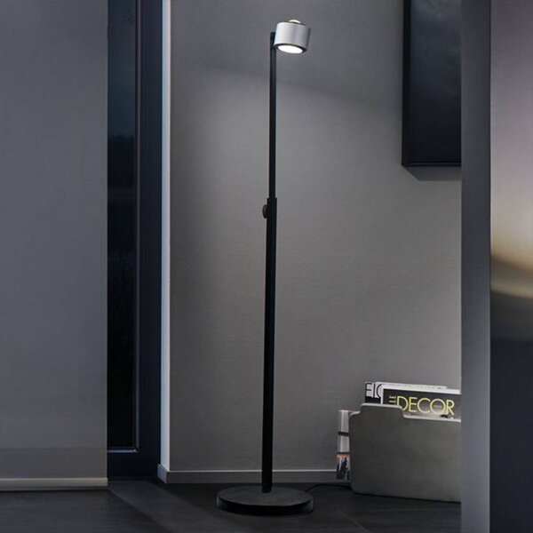 Paulmann Lampa stojąca LED Aldan, możliwość ściemniania, czarny, salon / jadalnia, aluminium, nowoczesny