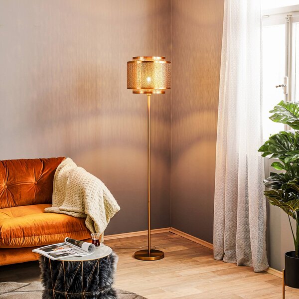 By Rydéns Lampa stojąca Hermine, mosiężny / złoty, salon / jadalnia, metal, orientalny / marokański
