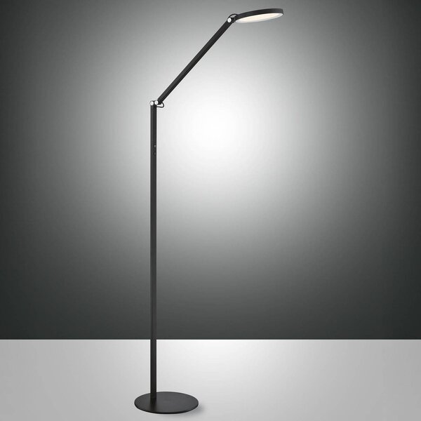 Fabas Luce Lampa stojąca LED Regina, możliwość ściemniania, czarny, salon / jadalnia, metal, nowoczesny