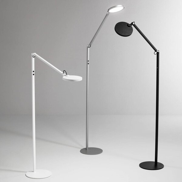 Fabas Luce Lampa stojąca LED Regina, możliwość ściemniania, czarny, salon / jadalnia, metal, nowoczesny
