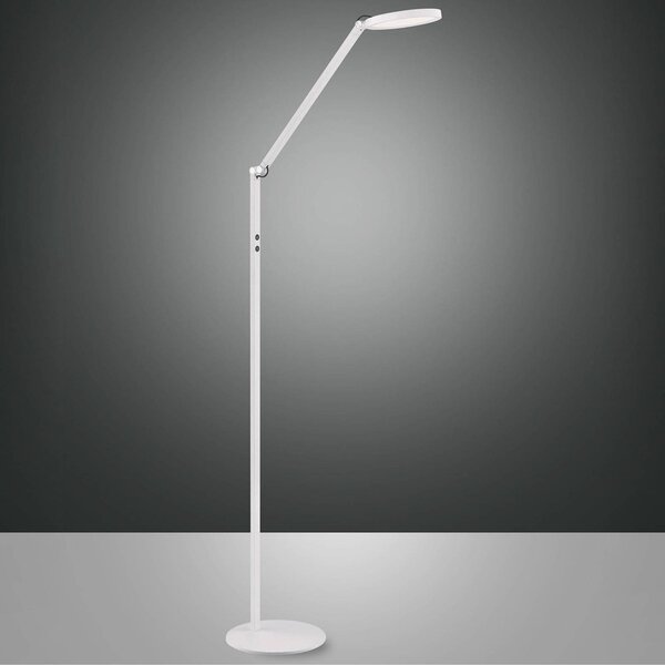 Fabas Luce Lampa stojąca LED Regina, możliwość ściemniania, biały / opal, salon / jadalnia, metal, nowoczesny