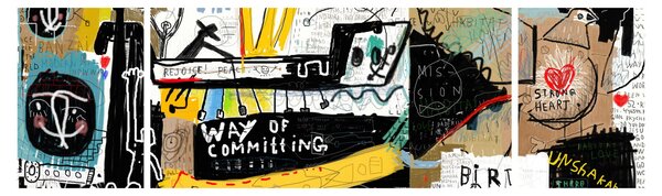 Obraz - Graffiti (170x50 cm)