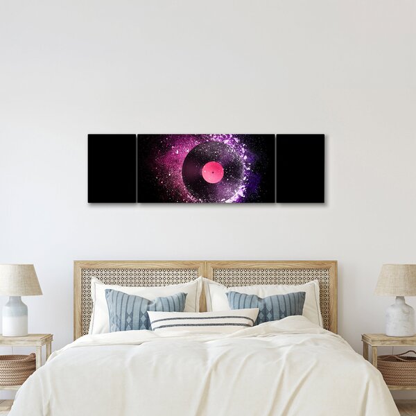 Obraz - Płyta winylowa w kolorze różowo-fioletowym (170x50 cm)