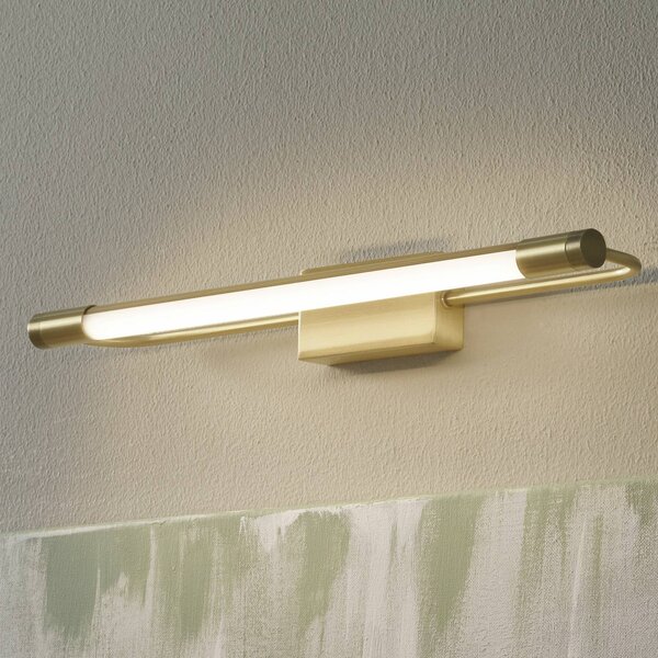 Fabas Luce Kinkiet LED Rapallo, mosiądz, IP44, 40 cm Rapallo, mosiężny / złoty, przedpokój, metal, nowoczesny