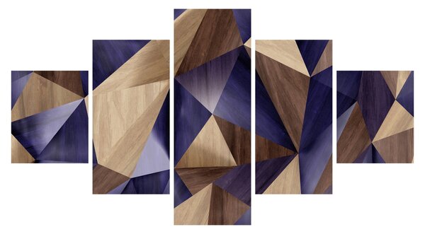 Obraz - 3D drewniane trójkąty (125x70 cm)