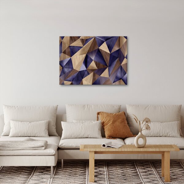 Obraz - 3D drewniane trójkąty (70x50 cm)