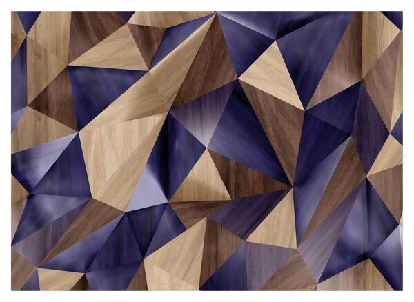 Obraz - 3D drewniane trójkąty (70x50 cm)