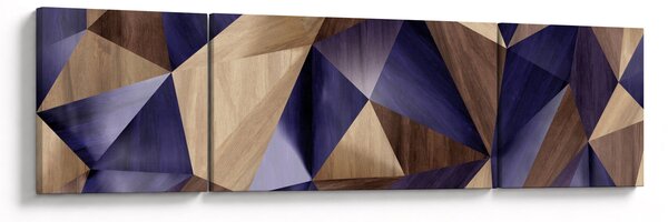 Obraz - 3D drewniane trójkąty (170x50 cm)