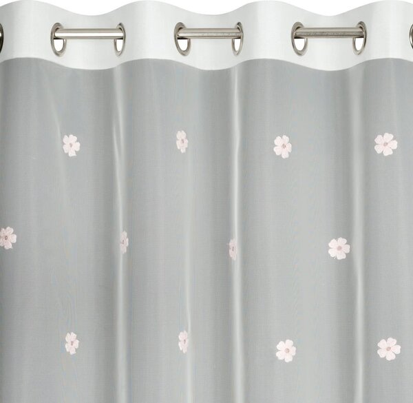Firana gotowa EUROFIRANY Elsa 140 x 250 cm BiaÅo-rÃ³Å¼owy