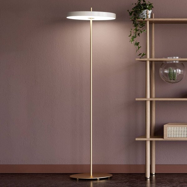 UMAGE Lampa stojąca designerska Asteria Floor, możliwość ściemniania, biały / opal, salon / jadalnia, metal, design