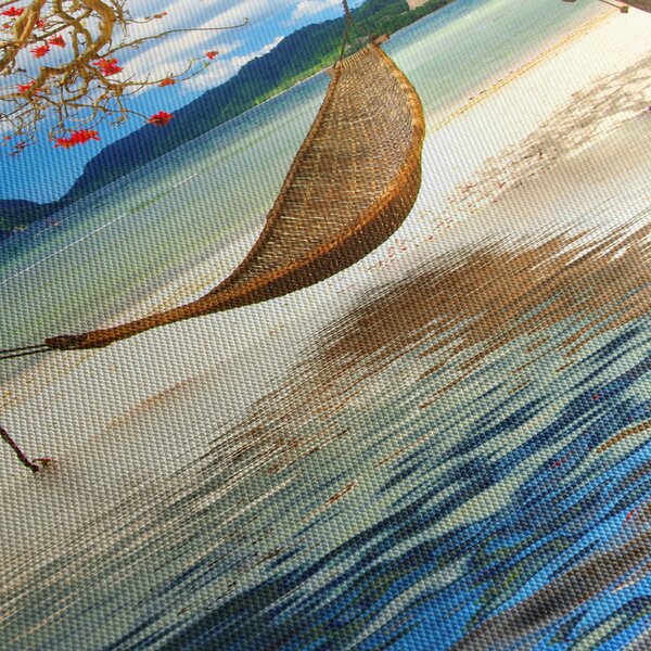 Obraz - Relaks na plaży (z zegarem) (90x30 cm)