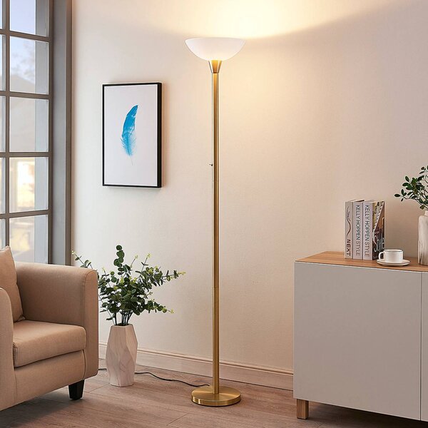 Lampa stojąca Ignacia Lindby, mosiężny / złoty, salon / jadalnia, metal, nowoczesny