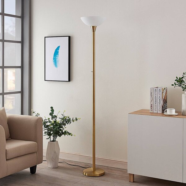 Lampa stojąca Ignacia Lindby, mosiężny / złoty, salon / jadalnia, metal, nowoczesny