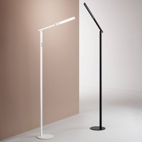 Fabas Luce Lampa stojąca LED Ideal, możliwość ściemniania, biały / opal, salon / jadalnia, aluminium, nowoczesny