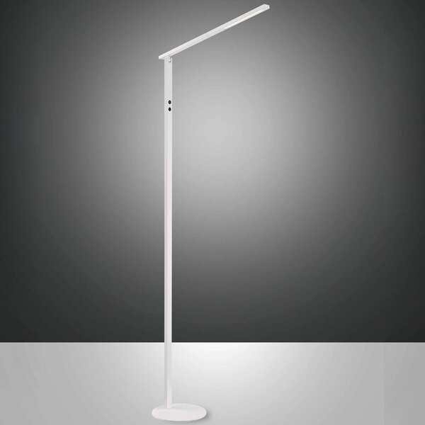 Fabas Luce Lampa stojąca LED Ideal, możliwość ściemniania, biały / opal, salon / jadalnia, aluminium, nowoczesny