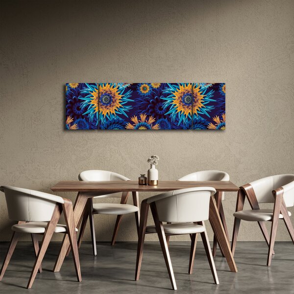 Obraz - kwiaty 3D (170x50 cm)